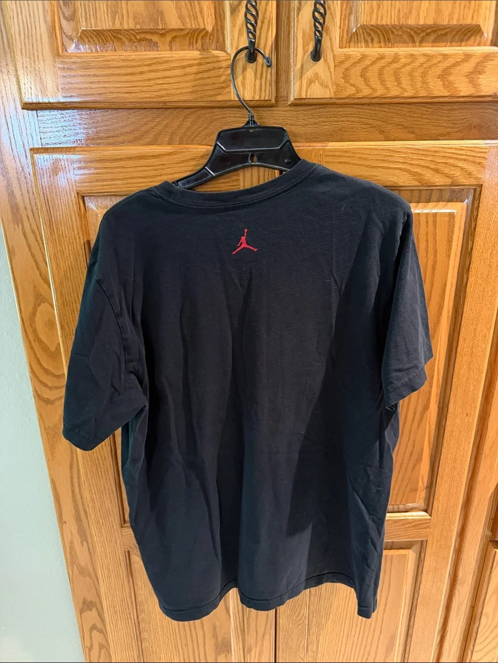 Jordan Black Tee with Red Flight 23 Graphics